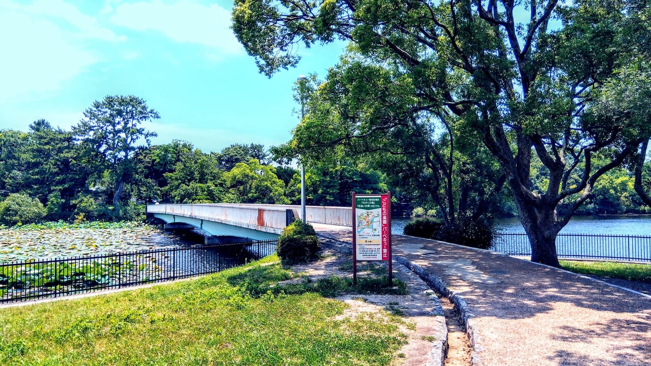 服部緑地公園白鳥橋