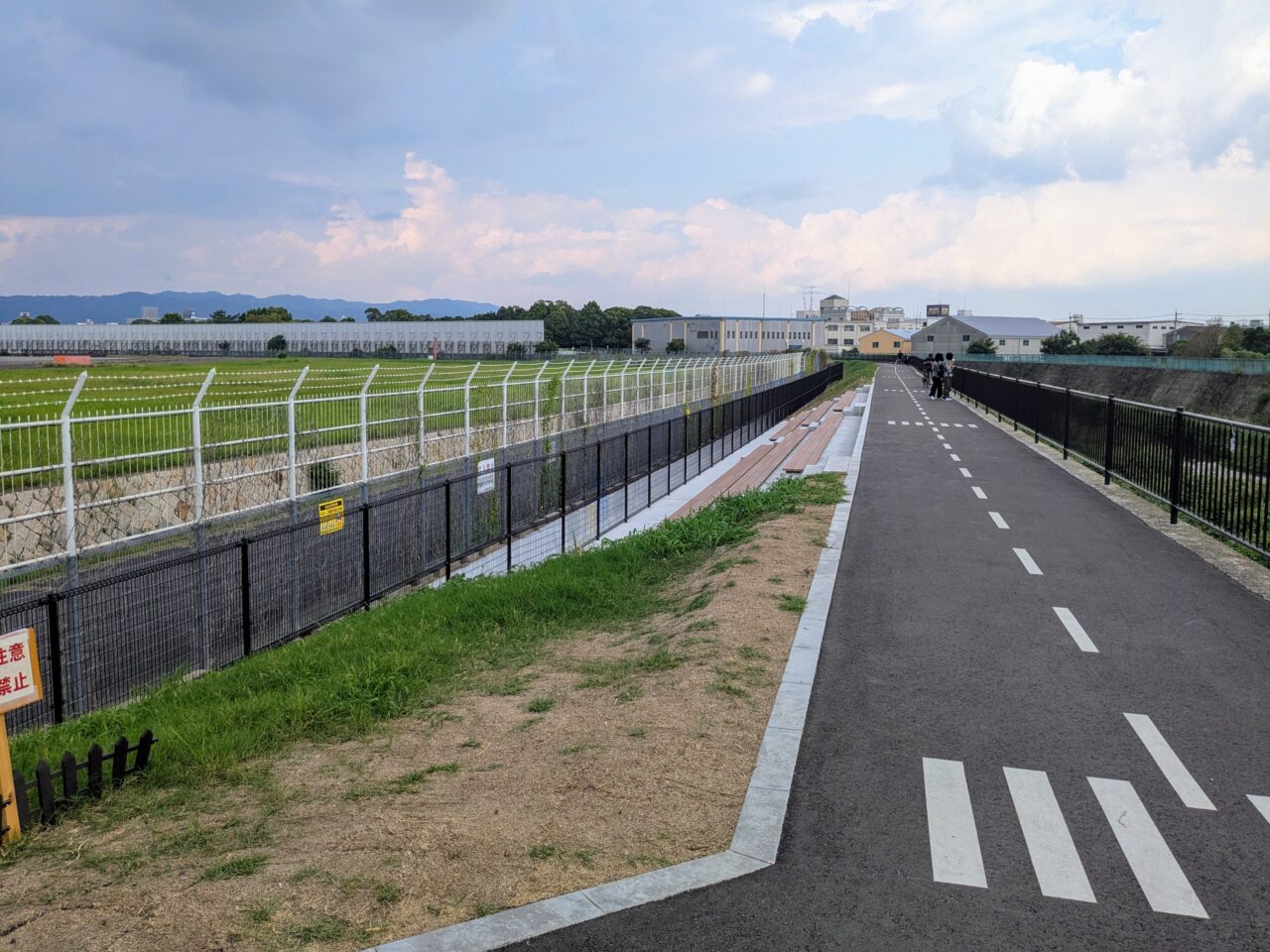 千里川土手の遊歩道