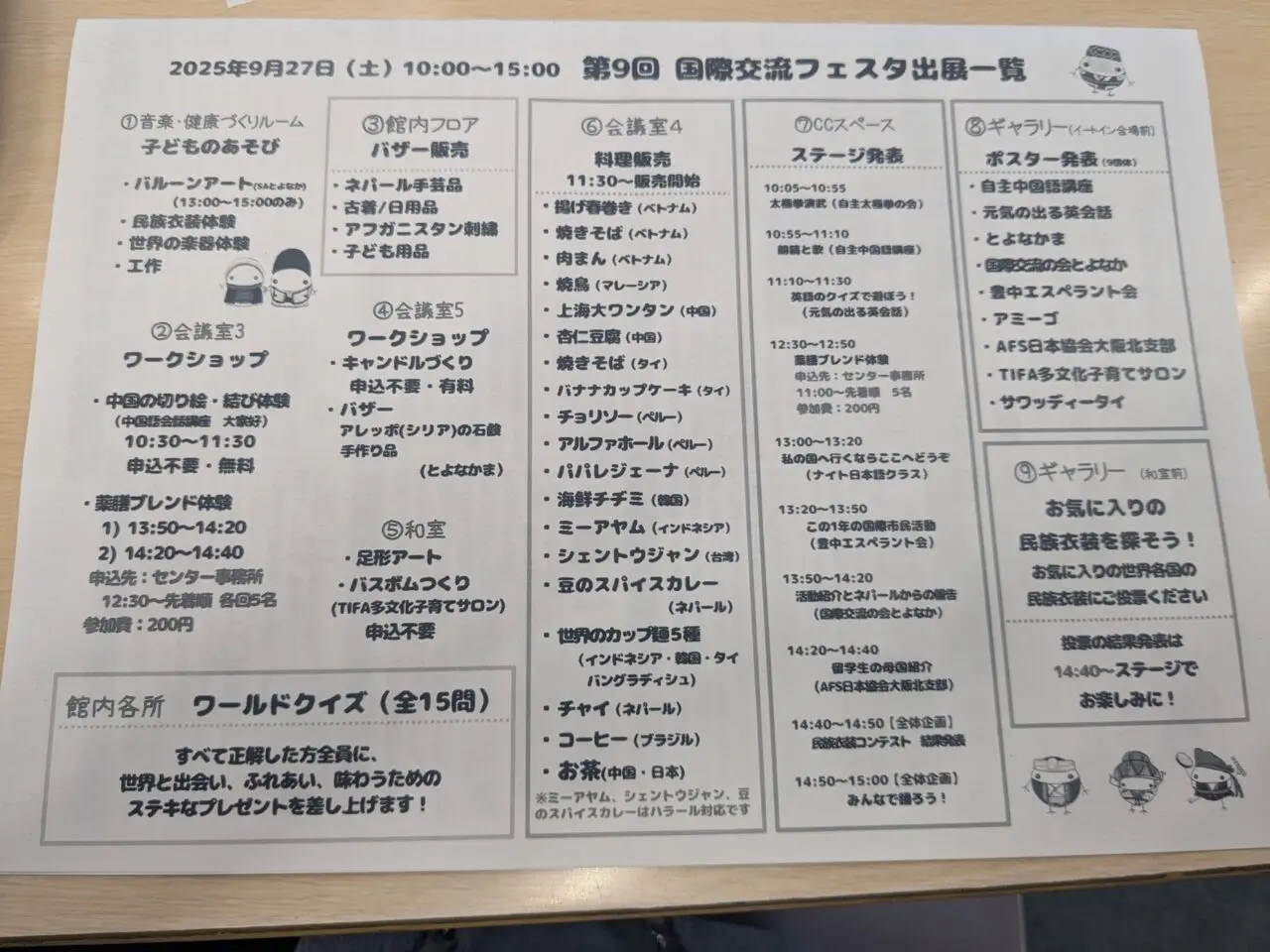 国際交流フェスタ2025案内