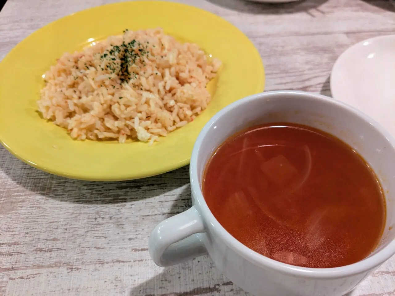 カルメクスのスープとライス